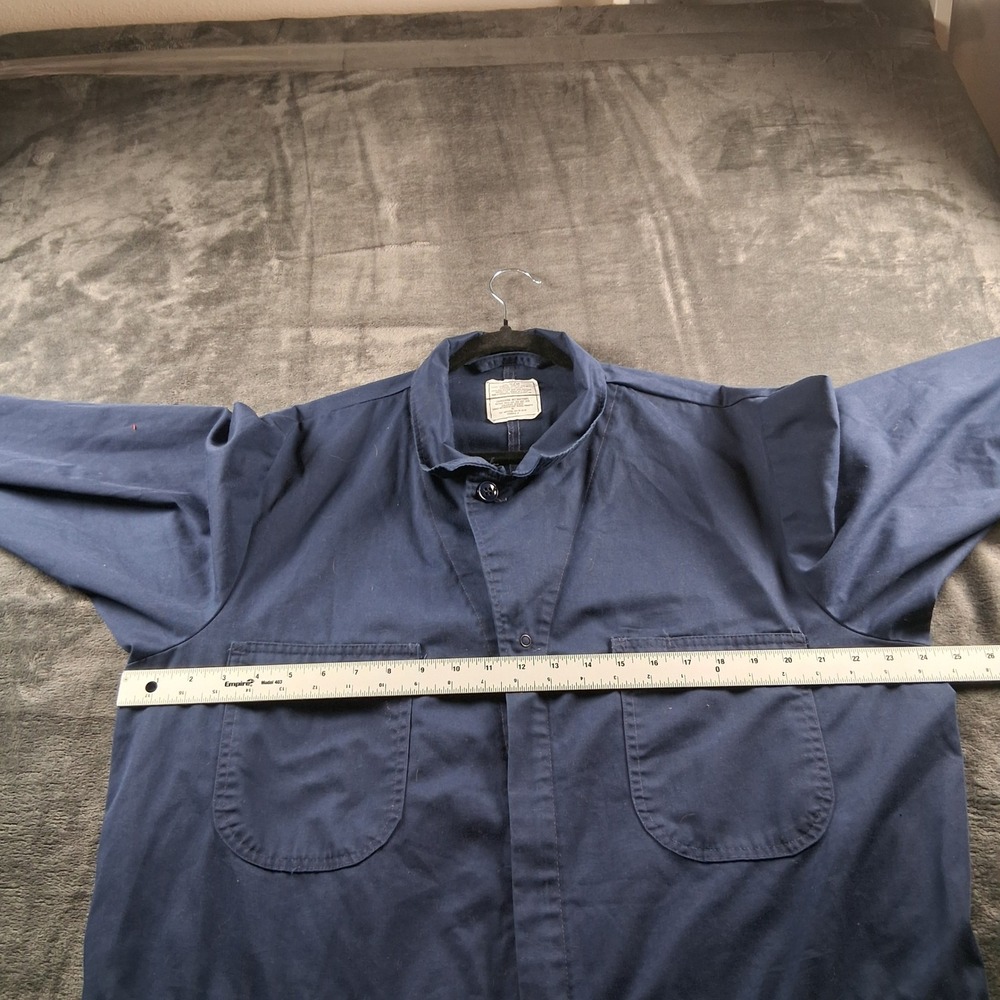 American Apparel Utility Coveralls Mens 52R Navy Blue Military Issue Workwear - Picture 8 of 9